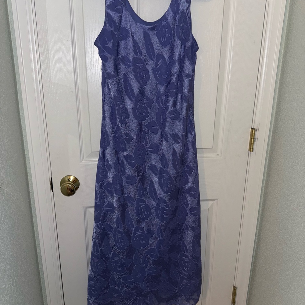 Vintage KPetite Blue floral Dress